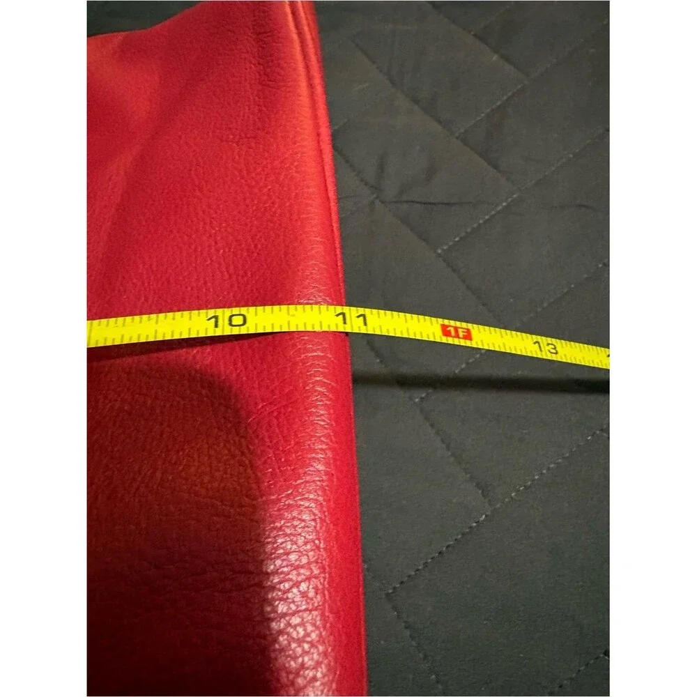 Michael Kors Red Leather Shoulder NEVER USED Flaws 👀@All Pics